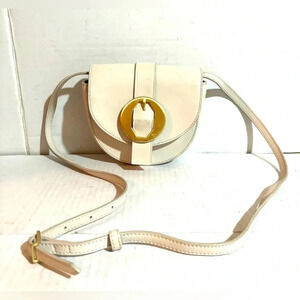 Flynn beige leather crossbody handbag
